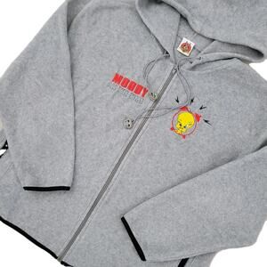 Vintage Looney Toons Moody All Time Tweety Full Zip Sweater Womens Size M